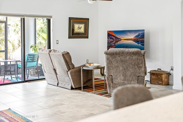 413 Catfish Pl, Cocoa, FL 32927 - sitting room with ceiling fan and tile patterned floors