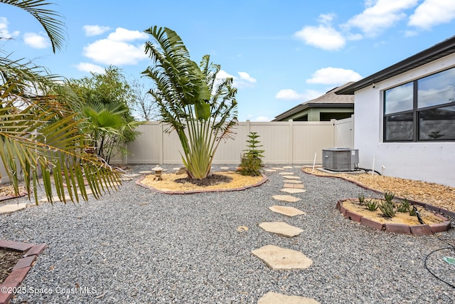 413 Catfish Pl, Cocoa, FL 32927 - view of yard featuring central AC unit and a fenced backyard