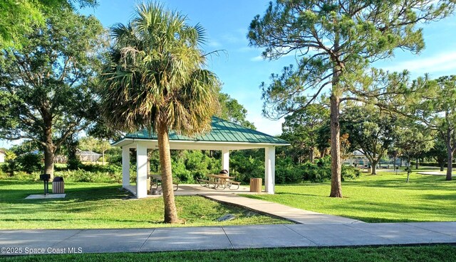 2544 Ventura Cir, Melbourne, FL 32904 - view of community featuring a gazebo and a lawn
