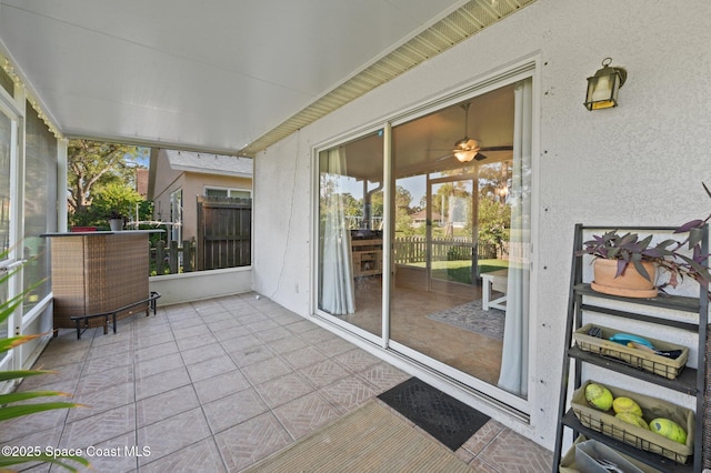 2544 Ventura Cir, Melbourne, FL 32904 - sunroom / solarium with plenty of natural light and ceiling fan