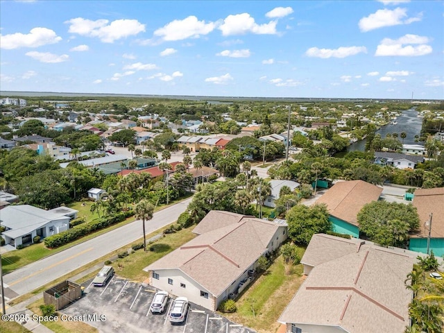 drone / aerial view with a residential view