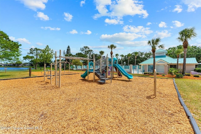 view of community jungle gym