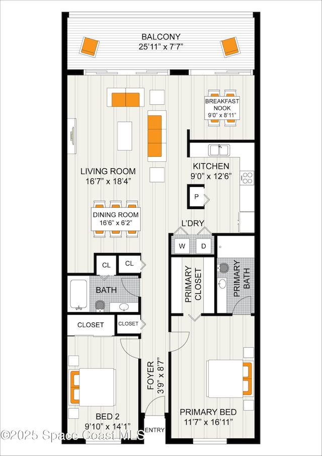 5801 N Banana River Blvd Unit 936, Cape Canaveral, FL 32920 - floor plan