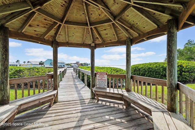5801 N Banana River Blvd Unit 936, Cape Canaveral, FL 32920 - view of dock featuring a gazebo