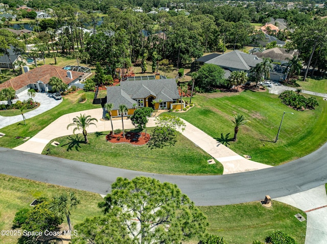 drone / aerial view featuring a residential view