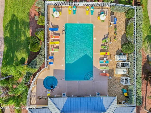 4040 Alamanda Key Dr, Melbourne, FL 32901 - drone / aerial view of a pool