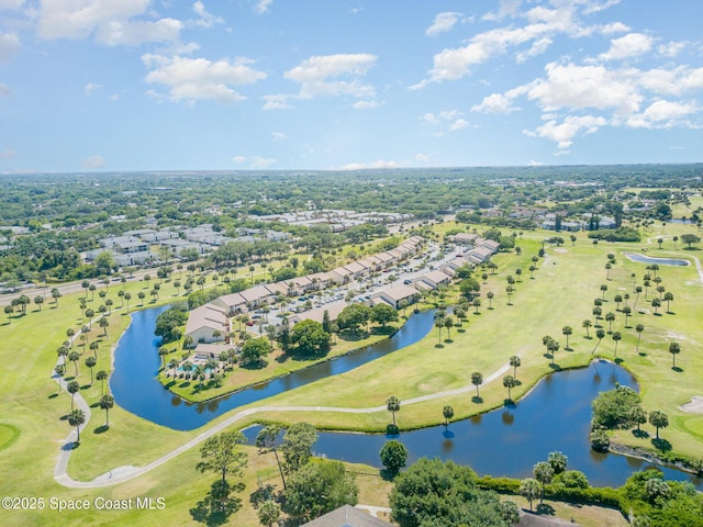 2245 Golf Isle Dr Unit 424, Melbourne, FL 32935 - aerial view featuring golf course view, a water view, and a residential view