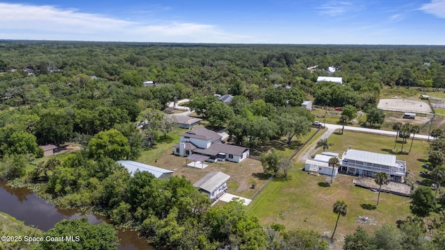 4000 Ocala St, Cocoa, FL 32926 - birds eye view of property featuring a forest view and a water view