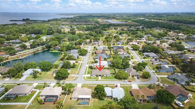 235 Northgrove Dr, Merritt Island, FL 32953 - aerial overview of property's location featuring nearby suburban area and a nearby body of water