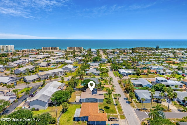 170 Maple Dr, Satellite Beach, FL 32937 - bird's eye view with a residential view and a water view
