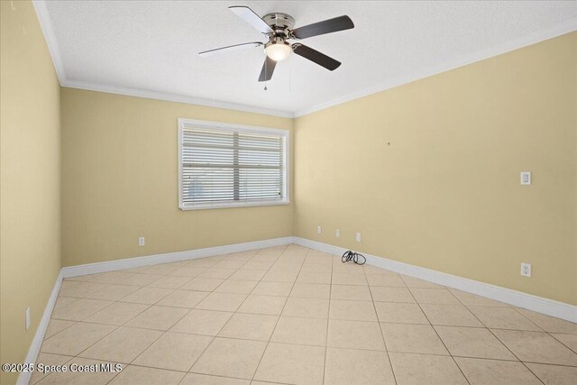1845 Robalo Dr Unit 201D, Vero Beach, FL 32960 - empty room featuring ceiling fan, baseboards, and crown molding