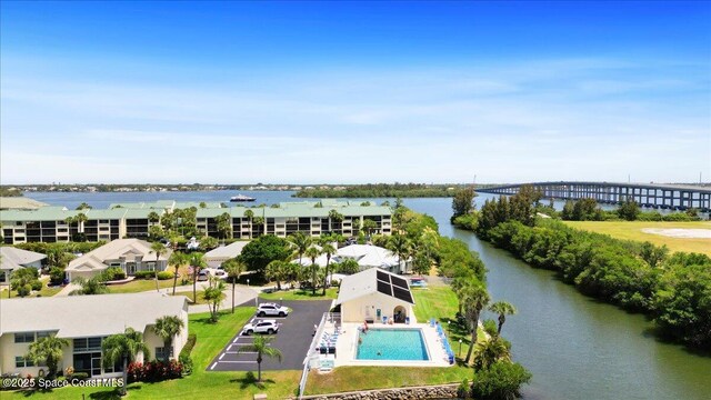 1845 Robalo Dr Unit 201D, Vero Beach, FL 32960 - bird's eye view featuring a water view