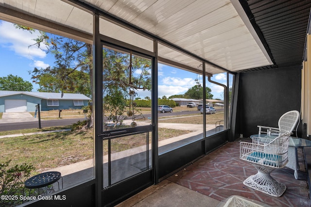 view of sunroom