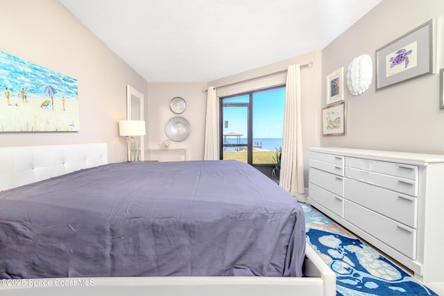 bedroom with access to outside