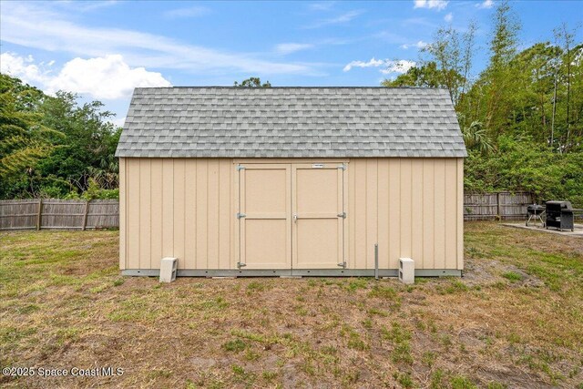 6280 Golfview Ave, Cocoa, FL 32927 - view of shed featuring a fenced backyard