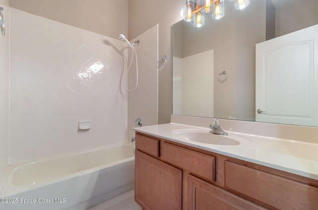 5334 Creekwood Dr, Melbourne, FL 32940 - full bath with vanity and bathtub / shower combination