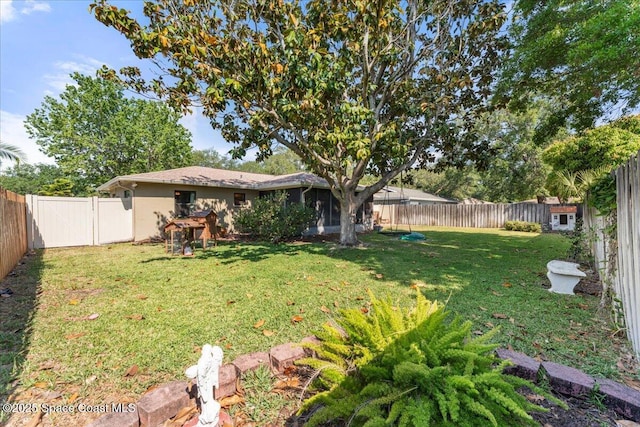 2873 Sanders Ct, Melbourne, FL 32935 - view of yard with a fenced backyard