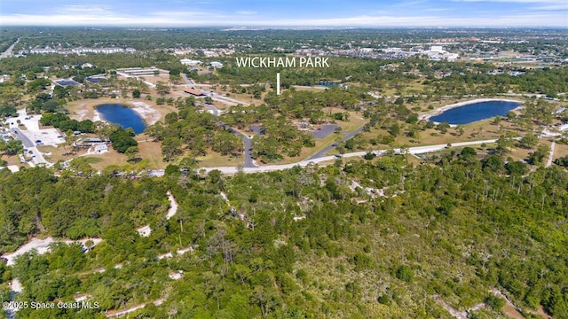 2873 Sanders Ct, Melbourne, FL 32935 - bird's eye view featuring a water view