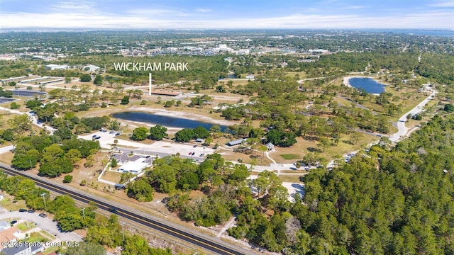 2873 Sanders Ct, Melbourne, FL 32935 - drone / aerial view with a water view