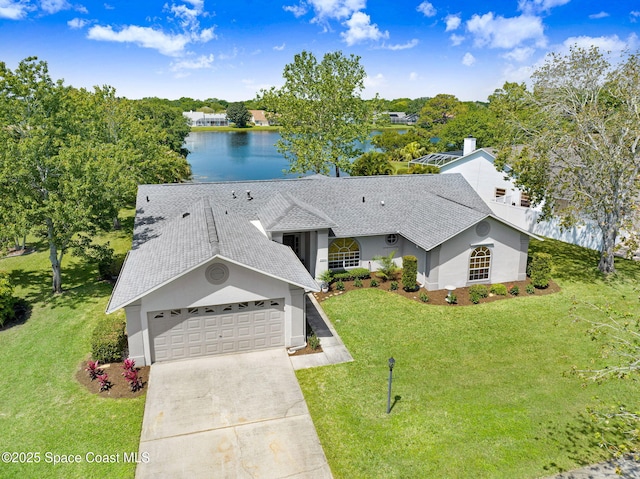 3360 Holly Springs Rd, Melbourne, FL 32934 - birds eye view of property with a water view