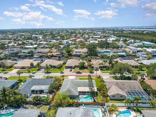 bird's eye view featuring a residential view