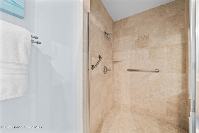 full bathroom with a shower stall