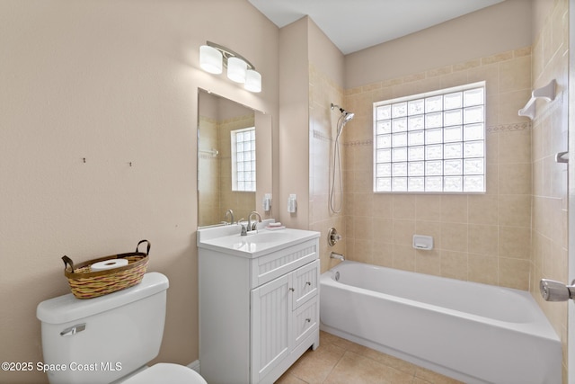 1298 Etruscan Way Unit 119, Indian Harbour Beach, FL 32937 - bathroom with  shower combination, toilet, plenty of natural light, and tile patterned flooring