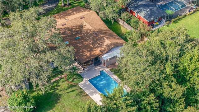 1501 Oranole Rd, Maitland, FL 32751 - view from above of property featuring a pool area