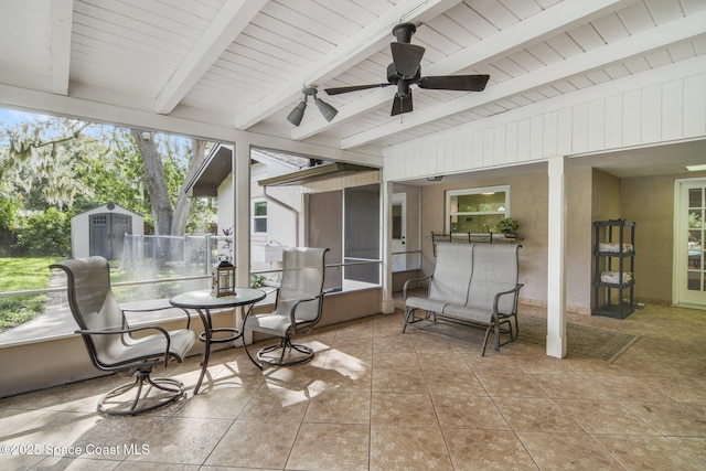 1501 Oranole Rd, Maitland, FL 32751 - sunroom with ceiling fan