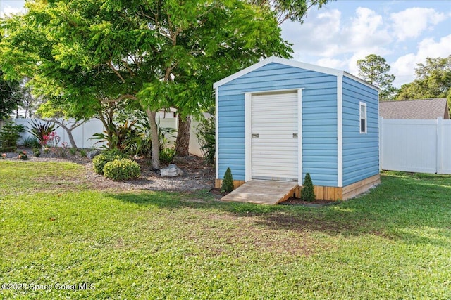 6910 Hundred Acre Dr, Cocoa, FL 32927 - view of shed featuring a fenced backyard