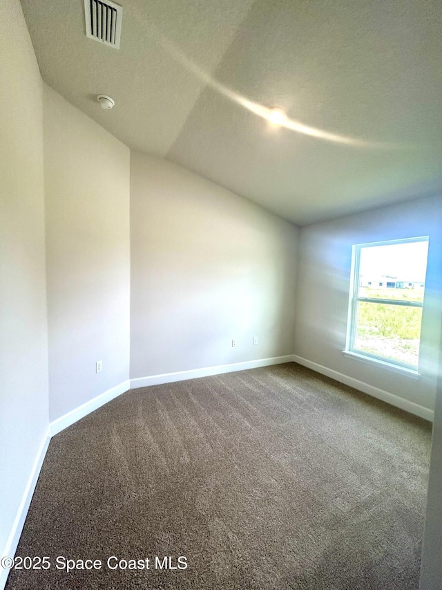 1208 Soleway Ave NW, Palm Bay, FL 32907 - empty room featuring carpet flooring and lofted ceiling