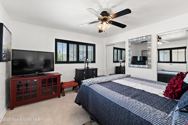 630 Paula Ave, Merritt Island, FL 32953 - bedroom with carpet floors and ceiling fan