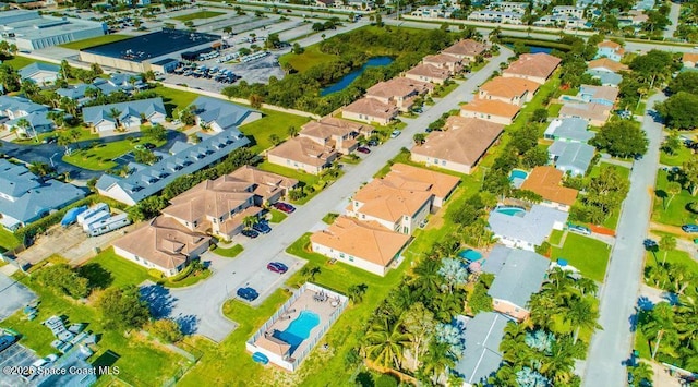 drone / aerial view featuring a residential view