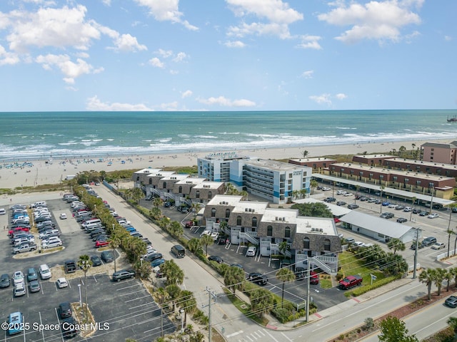 5350 Ocean Beach Blvd Unit 212, Cocoa Beach, FL 32931 - birds eye view of property with a view of the beach and a water view