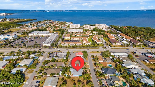 131 Harding Avenue 131& 129, Cocoa Beach, FL 32931 - aerial overview of property's location featuring a nearby body of water and nearby suburban area