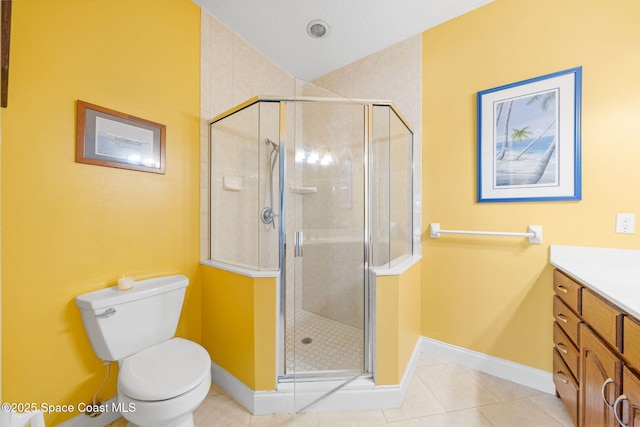 131 Harding Avenue 131& 129, Cocoa Beach, FL 32931 - full bath with toilet, vanity, baseboards, and a shower stall