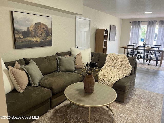 1107 Woodlawn Rd, Rockledge, FL 32955 - living room with a textured wall and wood finished floors