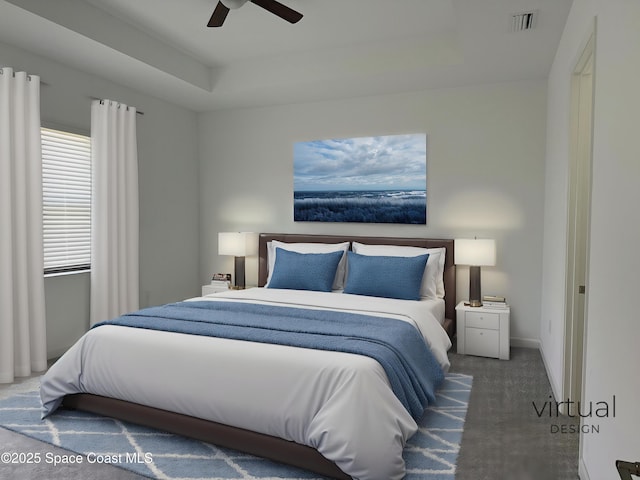 2241 Caravan Pl, Melbourne, FL 32940 - bedroom with carpet and a ceiling fan