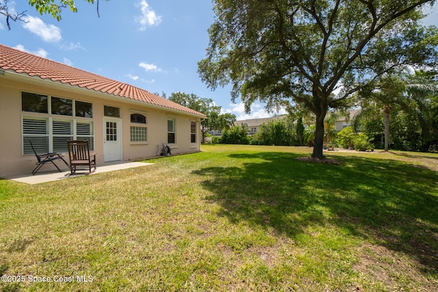 view of yard featuring a patio area