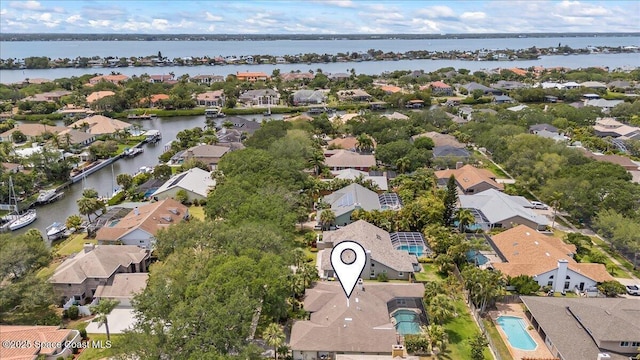117 Windward Way, Indian Harbour Beach, FL 32937 - drone / aerial view with a residential view and a water view