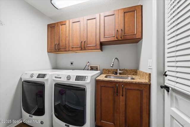 117 Windward Way, Indian Harbour Beach, FL 32937 - washroom with separate washer and dryer, cabinet space, and a sink