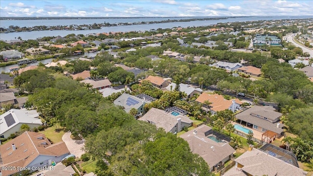117 Windward Way, Indian Harbour Beach, FL 32937 - birds eye view of property featuring a residential view and a water view