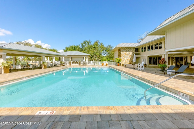 4117 Melrose Ct, Melbourne, FL 32940 - community pool featuring a patio and a gazebo