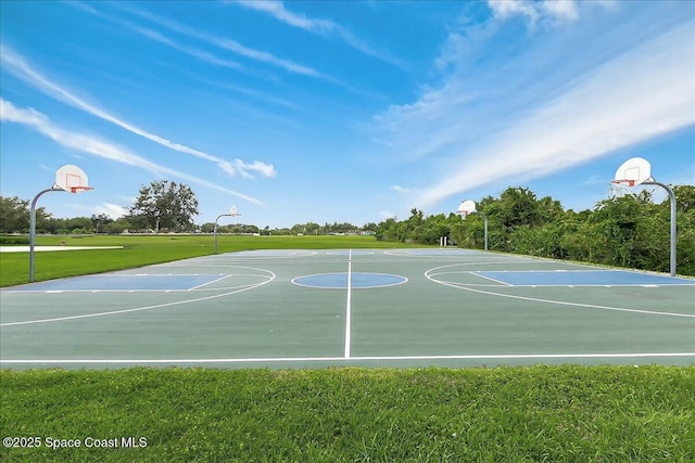 958 Chace Ln NE, Palm Bay, FL 32905 - view of sport court featuring community basketball court and a yard