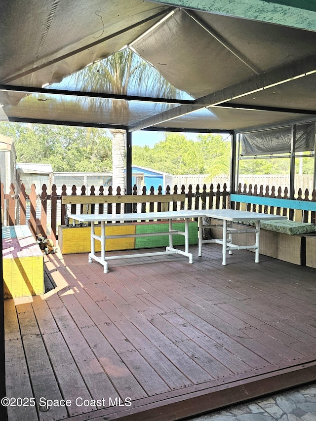 view of wooden deck
