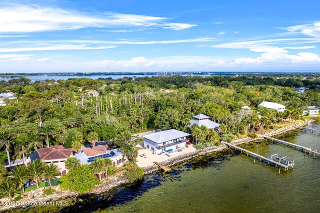860 S Banana River Dr, Merritt Island, FL 32952 - aerial view with a water view