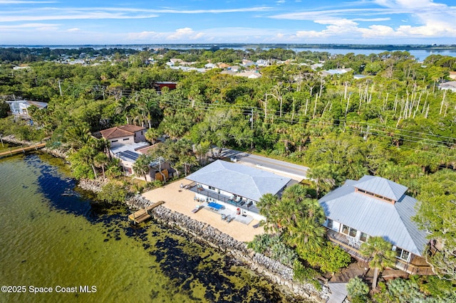 860 S Banana River Dr, Merritt Island, FL 32952 - drone / aerial view featuring a water view