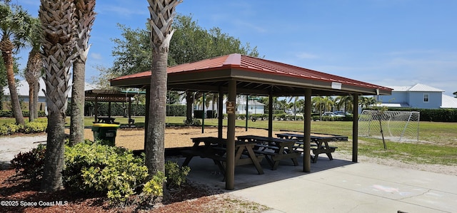 view of property's community with a gazebo