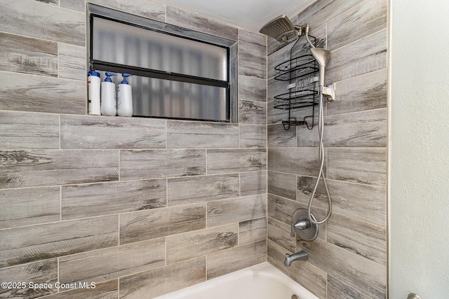 bathroom featuring bathtub / shower combination