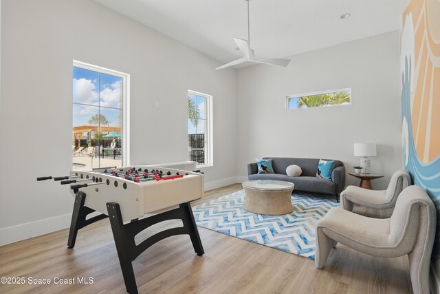 5358 Waterfall Pl, Grant, FL 32949 - playroom featuring healthy amount of natural light, wood finished floors, and baseboards